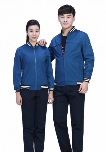 商务春秋涤棉纱卡长袖工作服