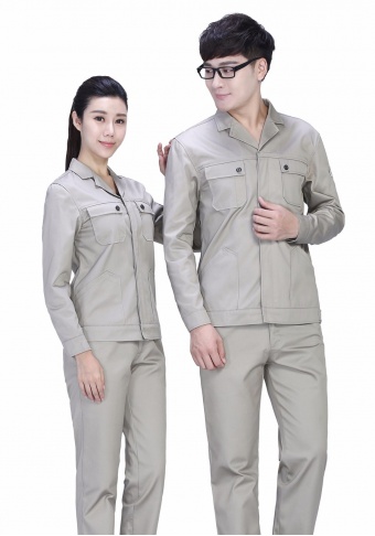 春秋涤棉纱卡长袖工作服