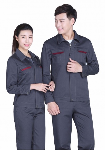 春秋涤棉纱卡长袖工作服